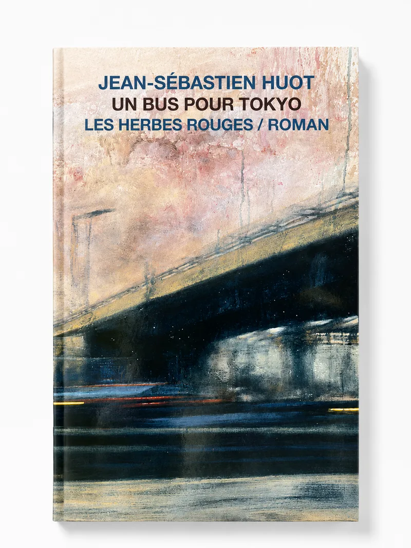 Couverture du roman Un bus pour Tokyo : peinture d’un pont urbain la nuit